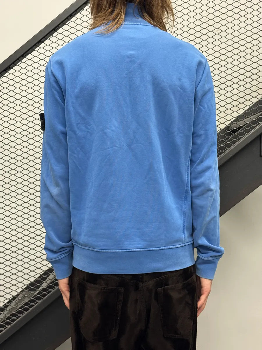 Stone Island Blue Minimalist Zip-up Sweater GePfGWx 3