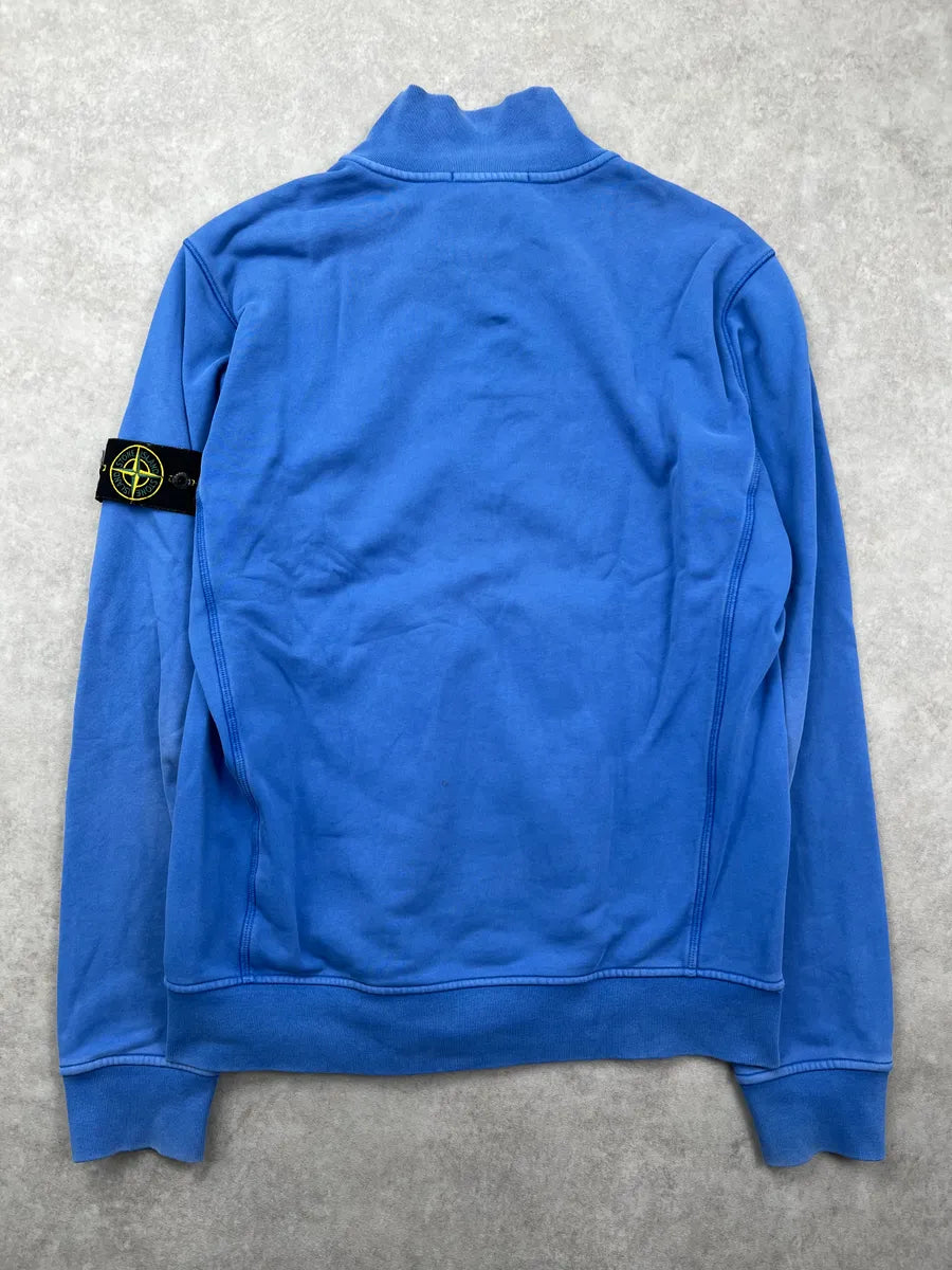 Stone Island Blue Minimalist Zip-up Sweater GePfGWx 5