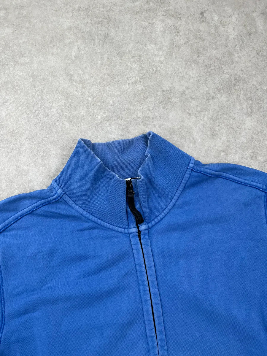 Stone Island Blue Minimalist Zip-up Sweater GePfGWx 6
