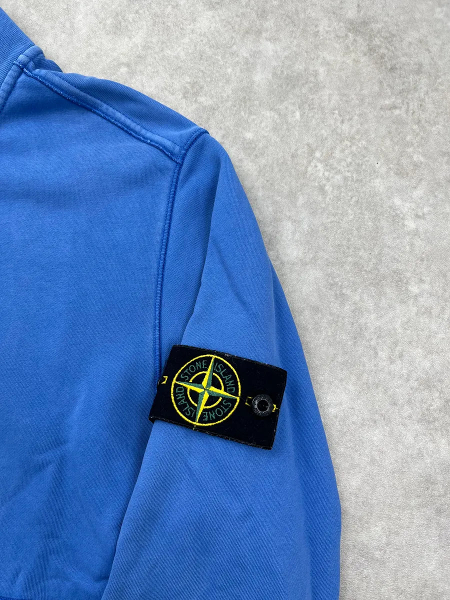 Stone Island Blue Minimalist Zip-up Sweater GePfGWx 9