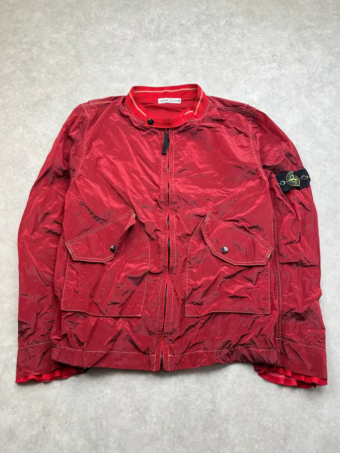 Stone Island Burgundy Nylon Cargo Light Jacket OsIkrJP 0