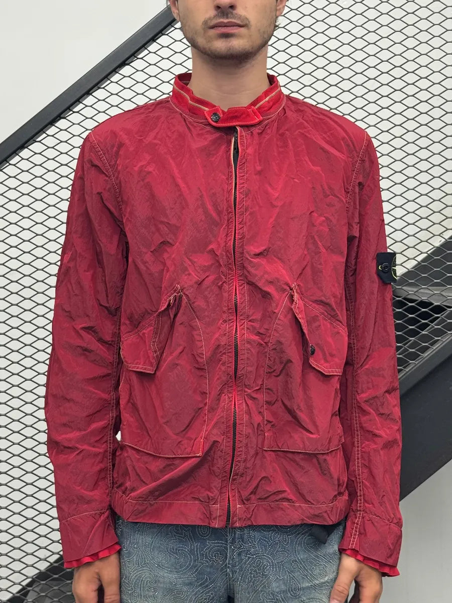 Stone Island Burgundy Nylon Cargo Light Jacket OsIkrJP 1