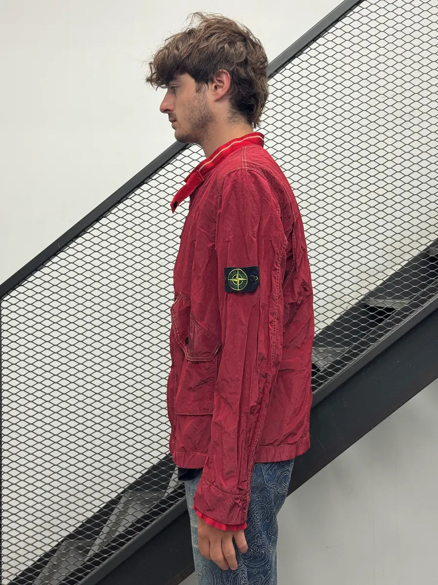 Stone Island Burgundy Nylon Cargo Light Jacket OsIkrJP 2