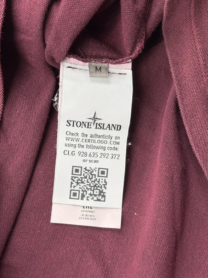 Stone Island Burgundy Propaganda Longsleeve Polo OfJKrsV 9