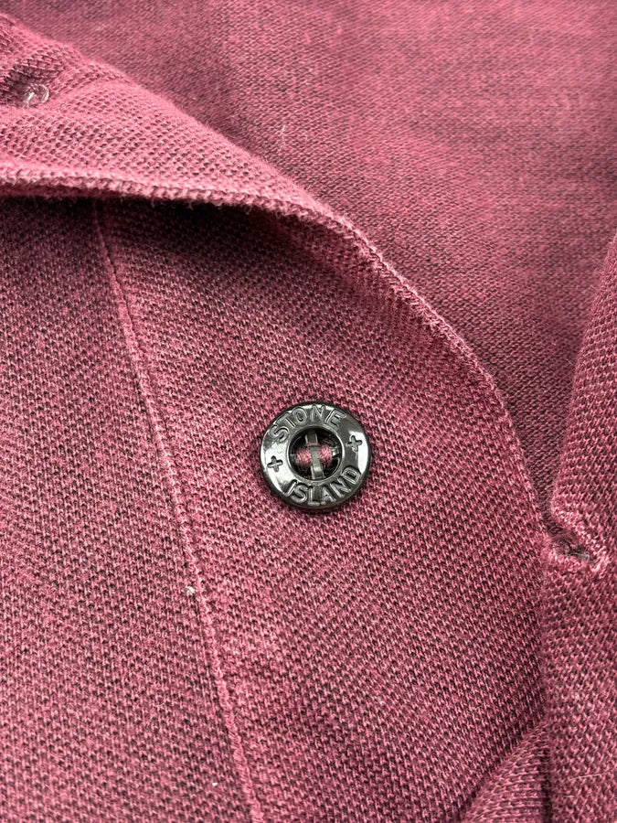Stone Island Burgundy Propaganda Longsleeve Polo OfJKrsV 7
