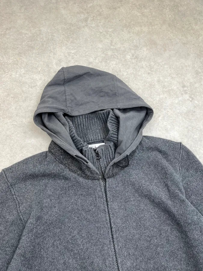 Stone Island Wool Hooded Zip-up Sweater IjJIpYm 5