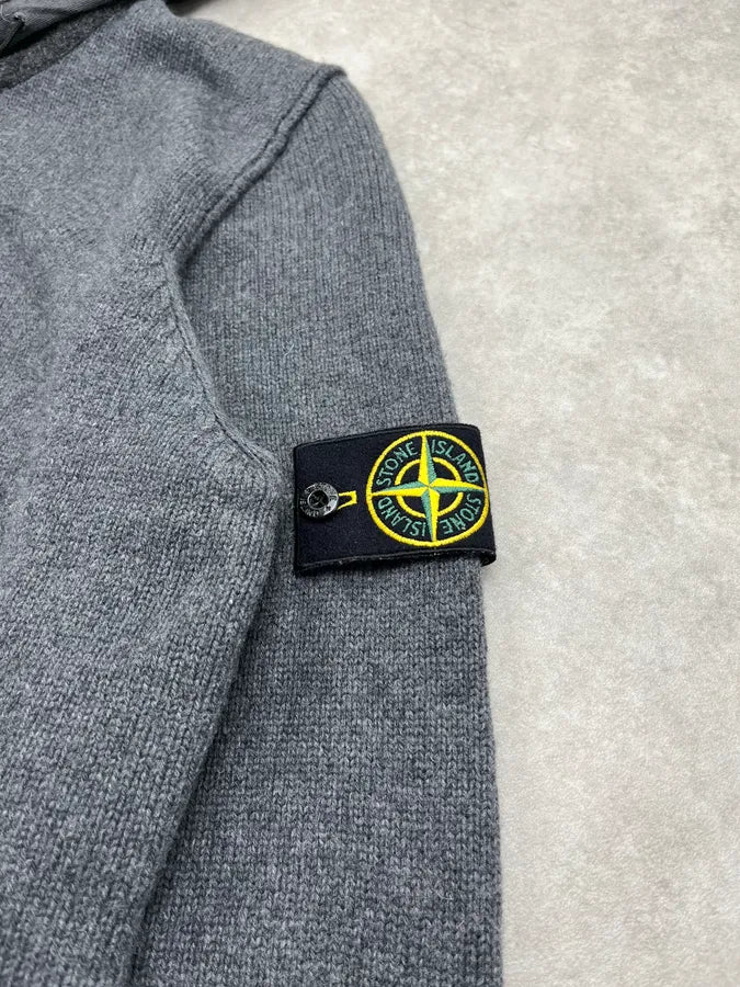 Stone Island Wool Hooded Zip-up Sweater IjJIpYm 8
