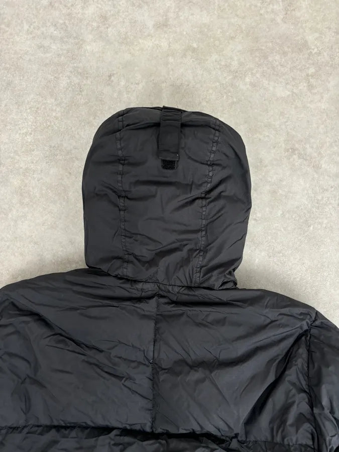 AW2017 Stone Island Black Dyed Crinkle Reps Black Hooded Puffer Jacket VJFucct 6
