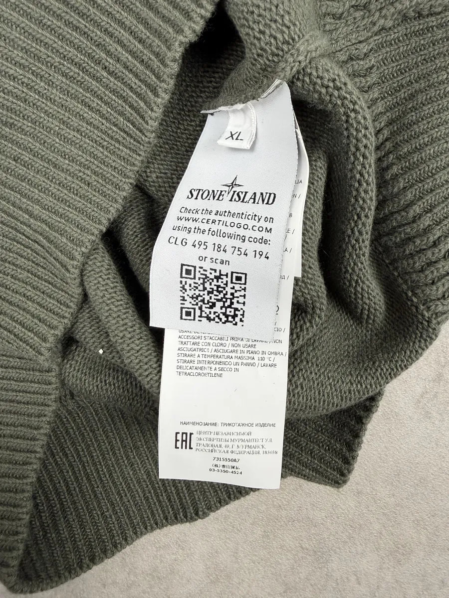 Stone Island Khaki Green Hooded Sweater dGYVRAA 10