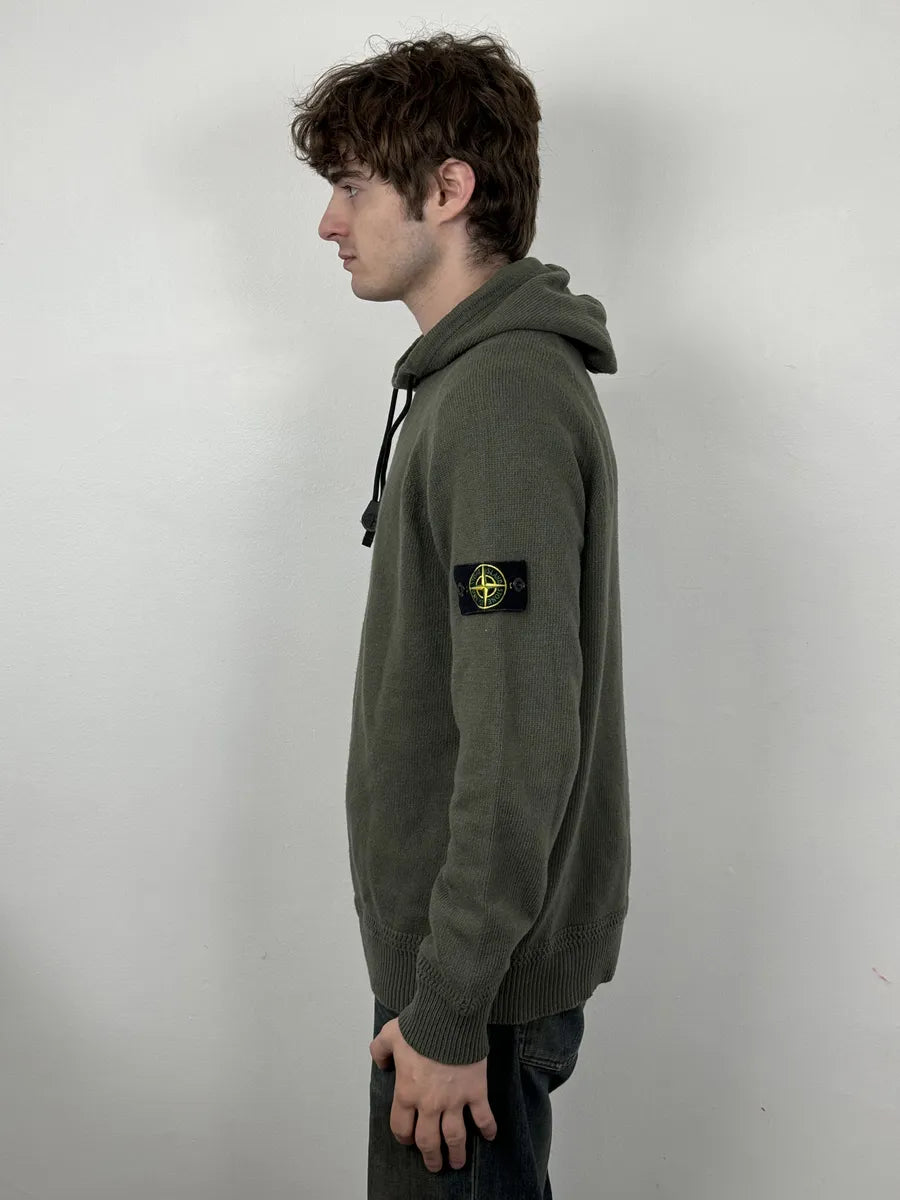 Stone Island Khaki Green Hooded Sweater dGYVRAA 2
