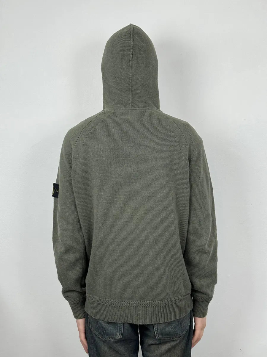 Stone Island Khaki Green Hooded Sweater dGYVRAA 3