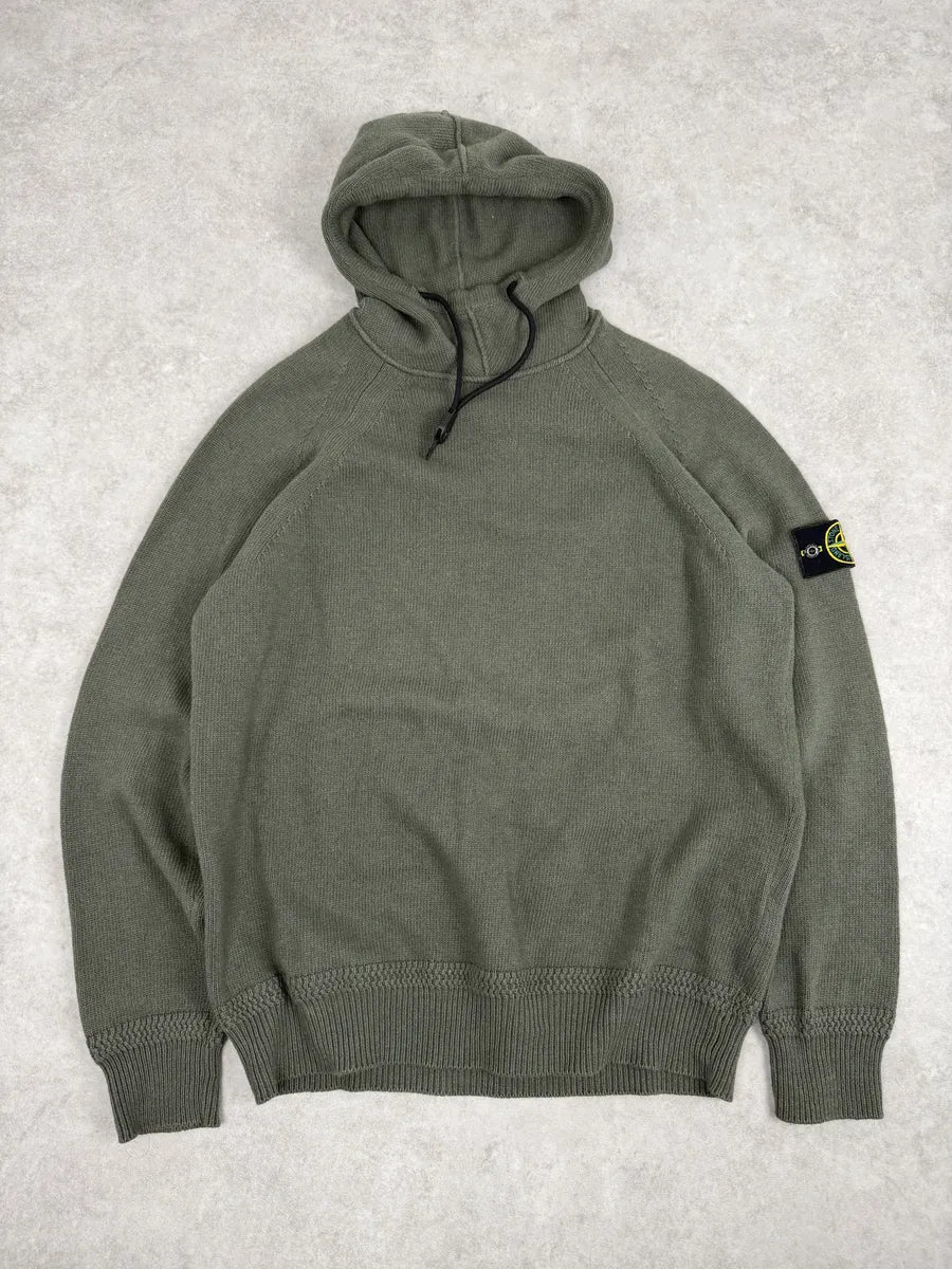 Stone Island Khaki Green Hooded Sweater dGYVRAA 5