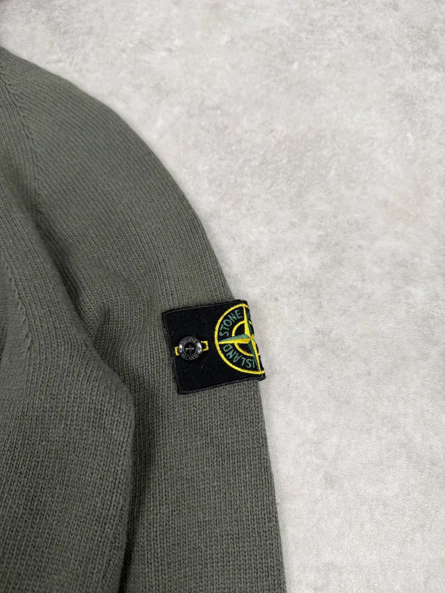 Stone Island Khaki Green Hooded Sweater dGYVRAA 6