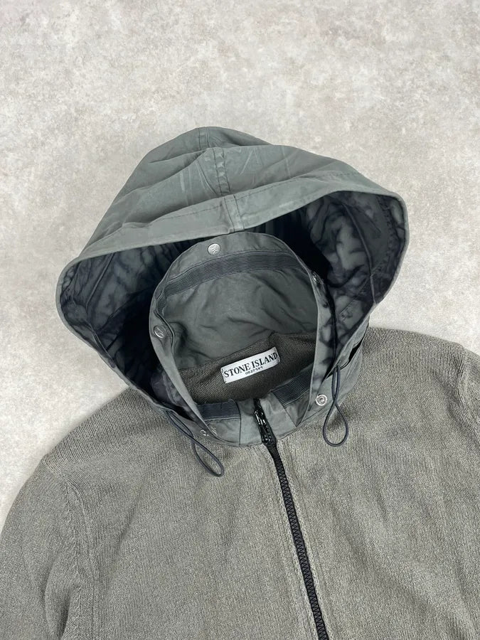 Stone Island Khaki Cotton Zip-Up Jacket cDCgRLl 7