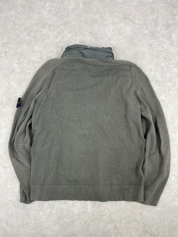Stone Island Khaki Cotton Zip-Up Jacket cDCgRLl 5