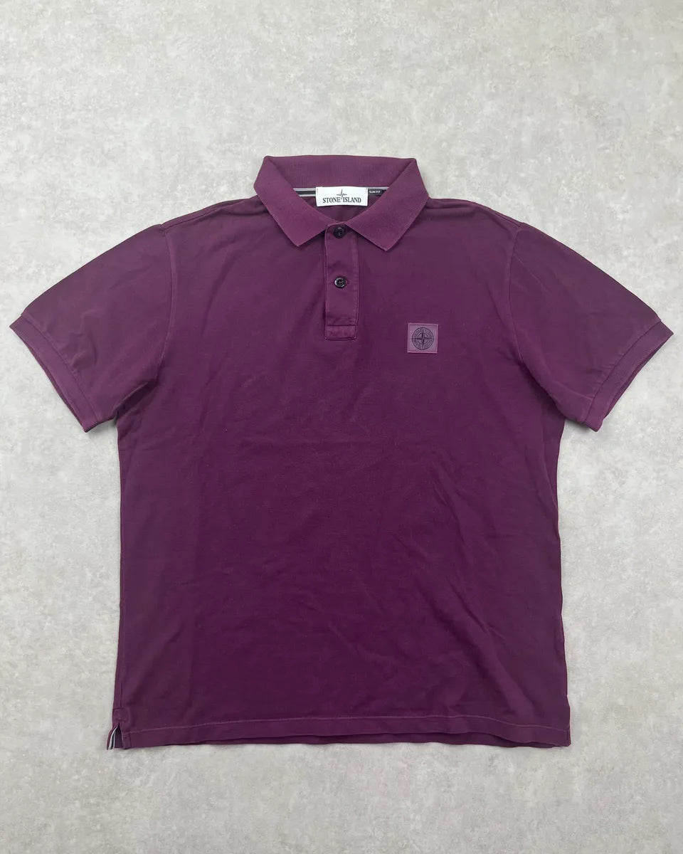 Stone Island Minimalist Purple Polo VvKBEZR 0