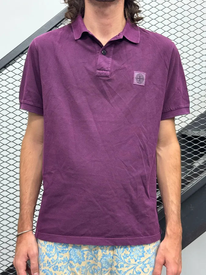 Stone Island Minimalist Purple Polo VvKBEZR 1
