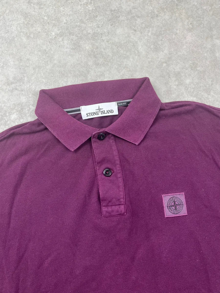 Stone Island Minimalist Purple Polo VvKBEZR 4