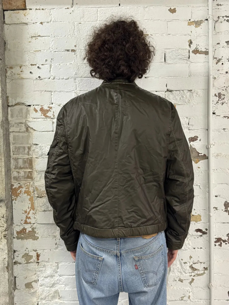 Stone Island Mussola Gommata Camo Green Nylon Puffer Jacket otWAtkn 4