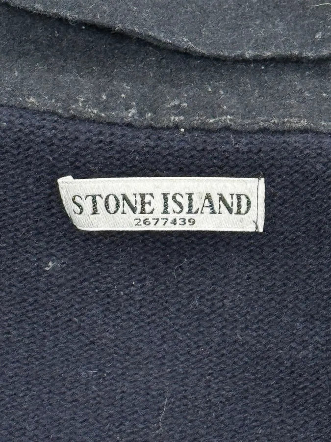 2000s Stone Island Navy Hooded Zip-Up Sweater iLgNxoL 10