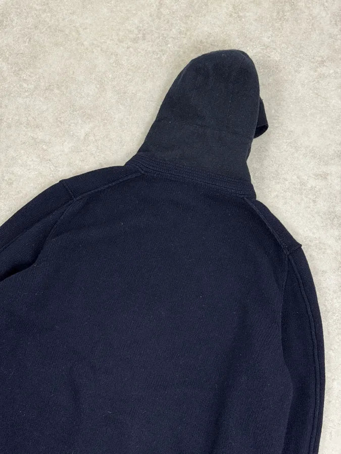 2000s Stone Island Navy Hooded Zip-Up Sweater iLgNxoL 6