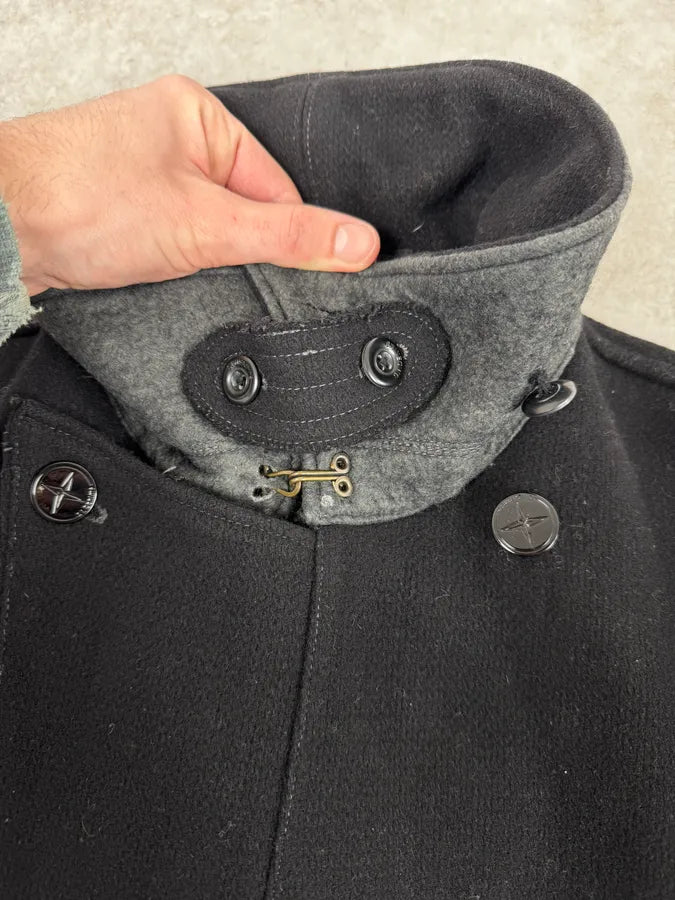 Stone Island Black Classy Caban Wool Jacket DhwHWPJ 10