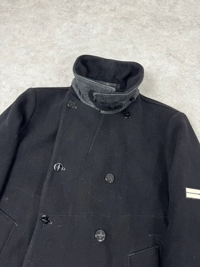 Stone Island Black Classy Caban Wool Jacket DhwHWPJ 6