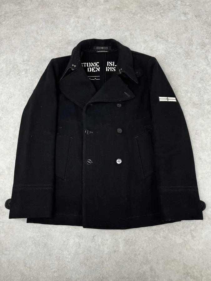 Stone Island Black Classy Caban Wool Jacket DhwHWPJ 0