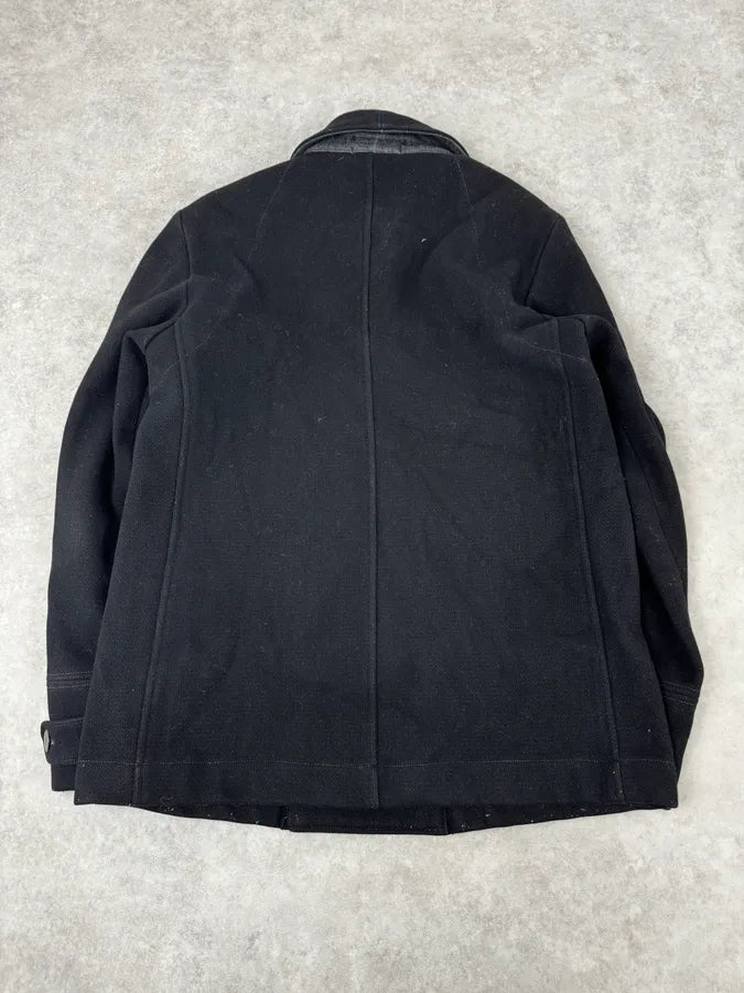 Stone Island Black Classy Caban Wool Jacket DhwHWPJ 3