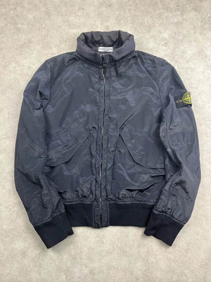 Stone Island Dark Navy Nylon Packable Hood Bomber Jacket LuSNWuL 0