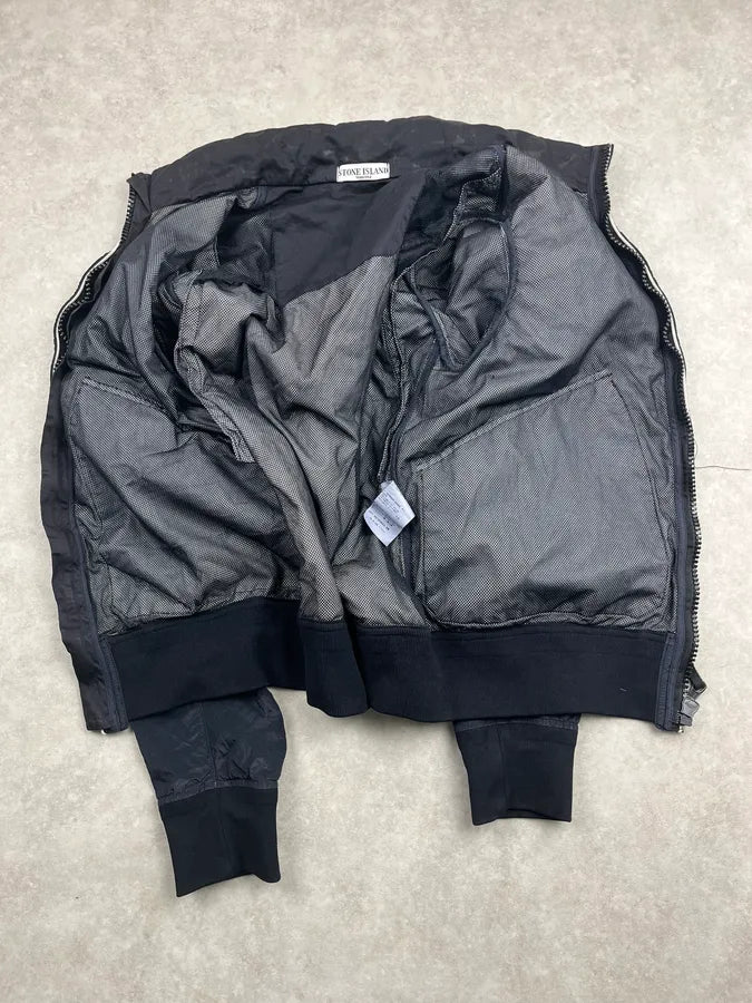 Stone Island Dark Navy Nylon Packable Hood Bomber Jacket LuSNWuL 12