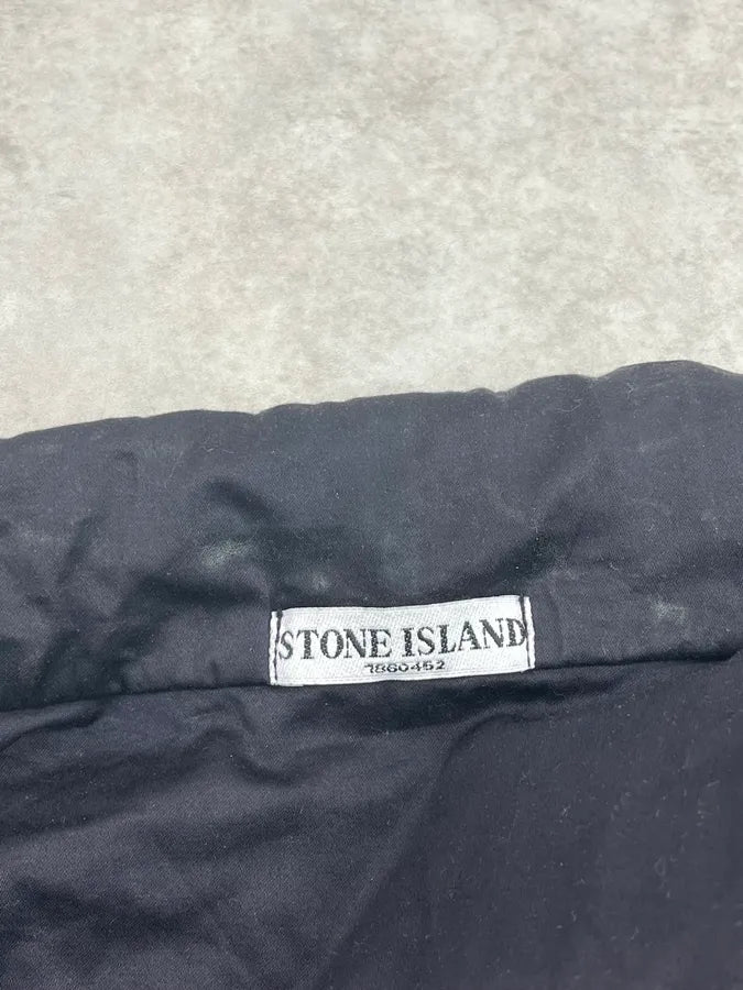 Stone Island Dark Navy Nylon Packable Hood Bomber Jacket LuSNWuL 14
