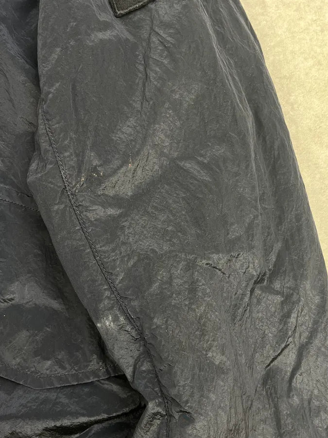 Stone Island Dark Navy Nylon Packable Hood Bomber Jacket LuSNWuL 15