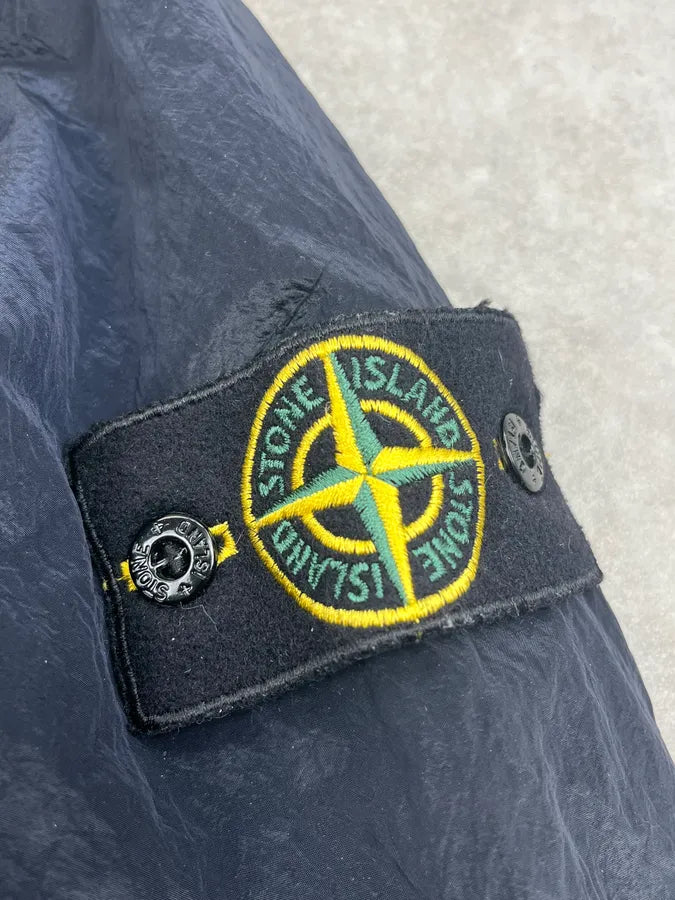 Stone Island Dark Navy Nylon Packable Hood Bomber Jacket LuSNWuL 11