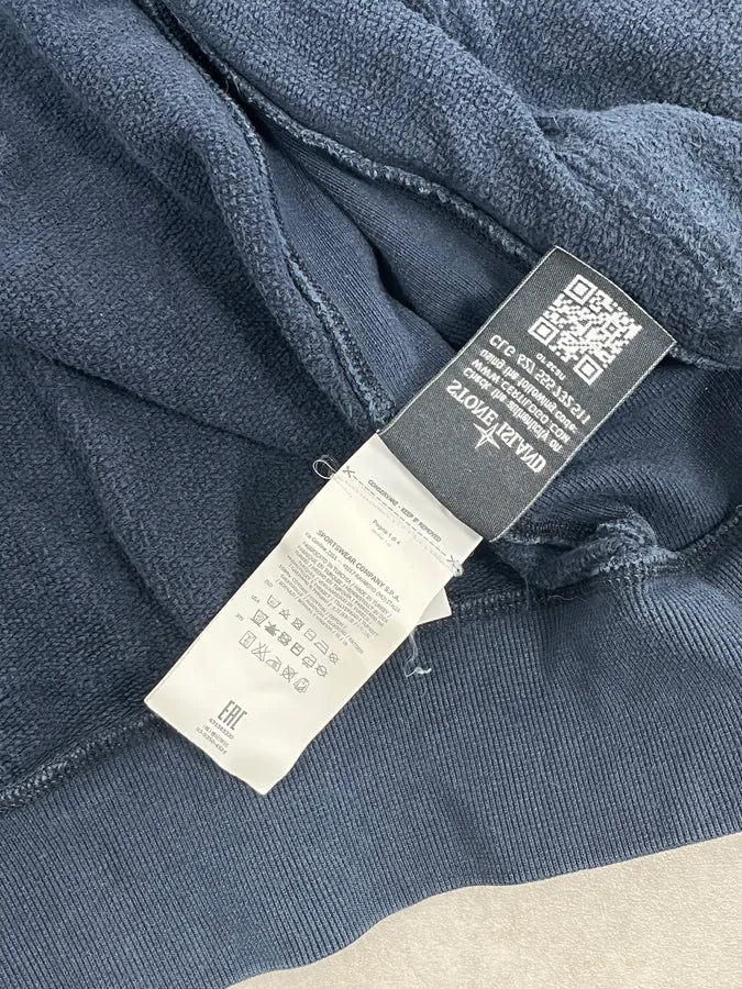 Stone Island Navy Signature Minimalist Zip-up Hoodie IadeKrD 11