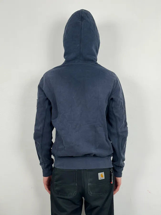Stone Island Navy Signature Minimalist Zip-up Hoodie IadeKrD 2