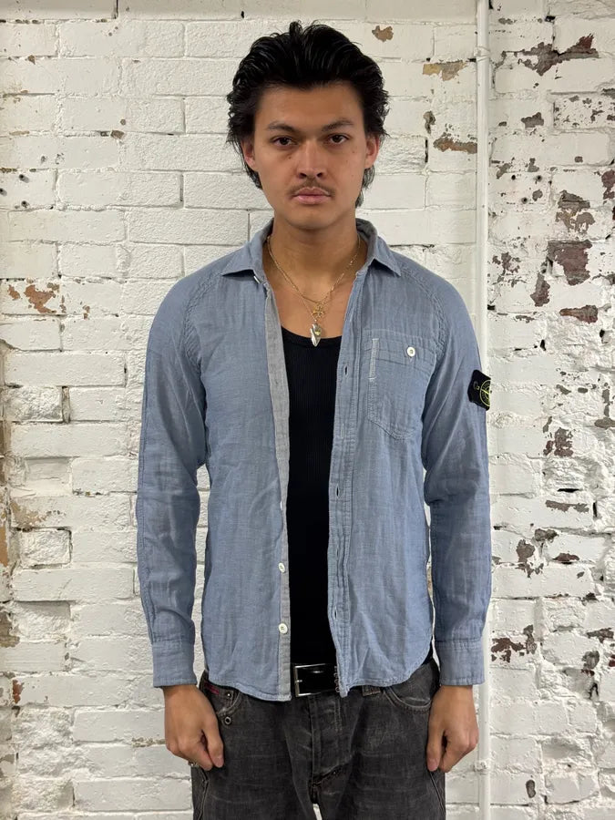 Stone Island Ocean Blue Shirt oheBKkp 1