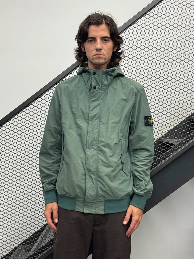 Stone Island Green Nylon Micro Reps Cargo Light Jacket KXYxXej 3