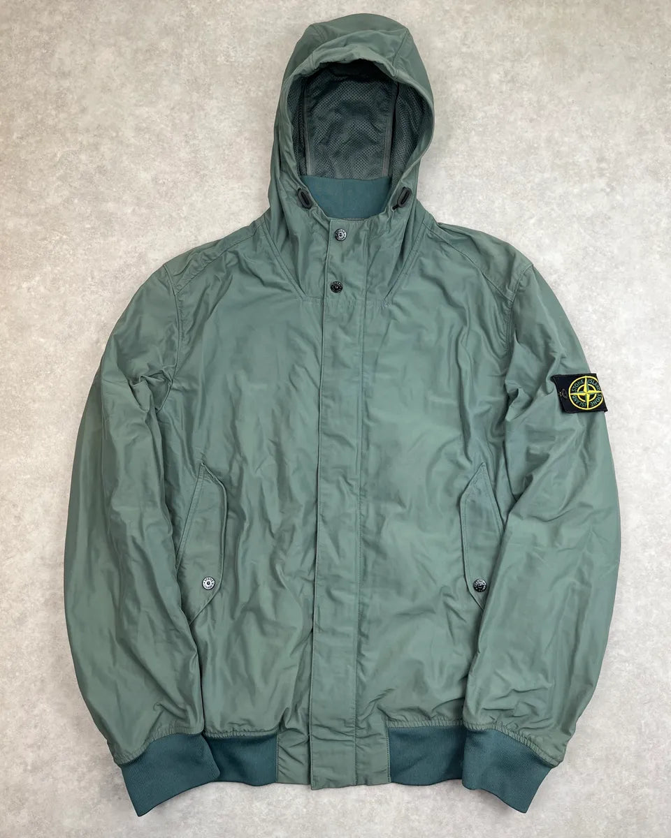 Stone Island Green Nylon Micro Reps Cargo Light Jacket KXYxXej 0
