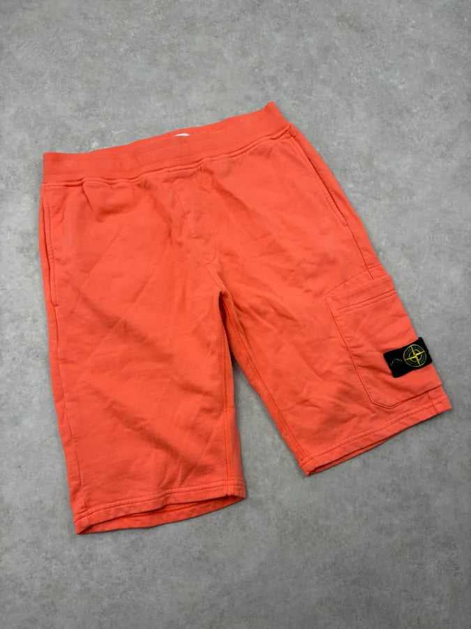 Stone Island Orange Cozy Shorts zZrUWLc 4