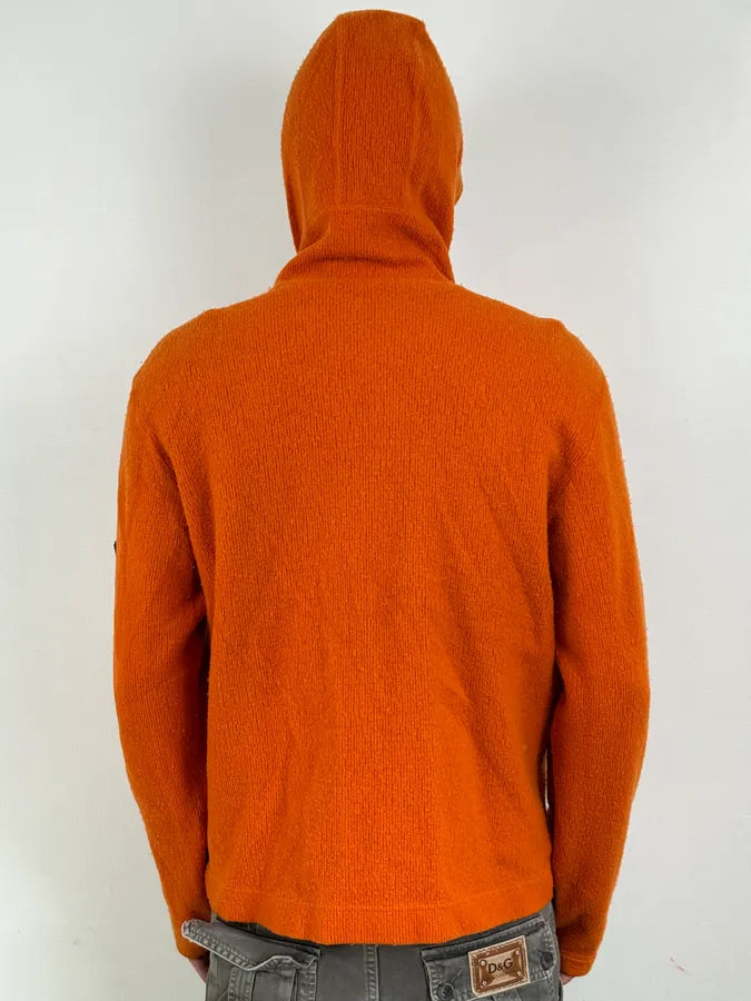 Stone Island Orange Wool Fleece Zip-up Hoodie UwfWezI 3