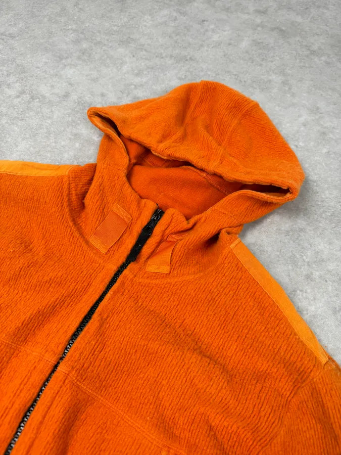 Stone Island Orange Wool Fleece Zip-up Hoodie UwfWezI 5