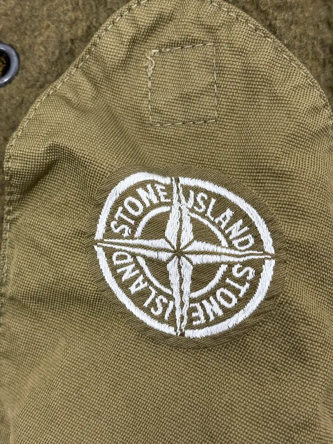 Stone Island Sleeveless Hooded Khaki Vest Jacket yUCcWQp 10