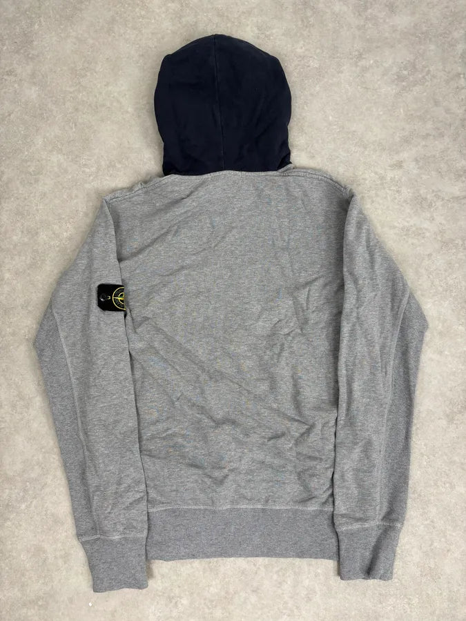 Stone Island Grey Hooded Sweater FDQtOvq 6