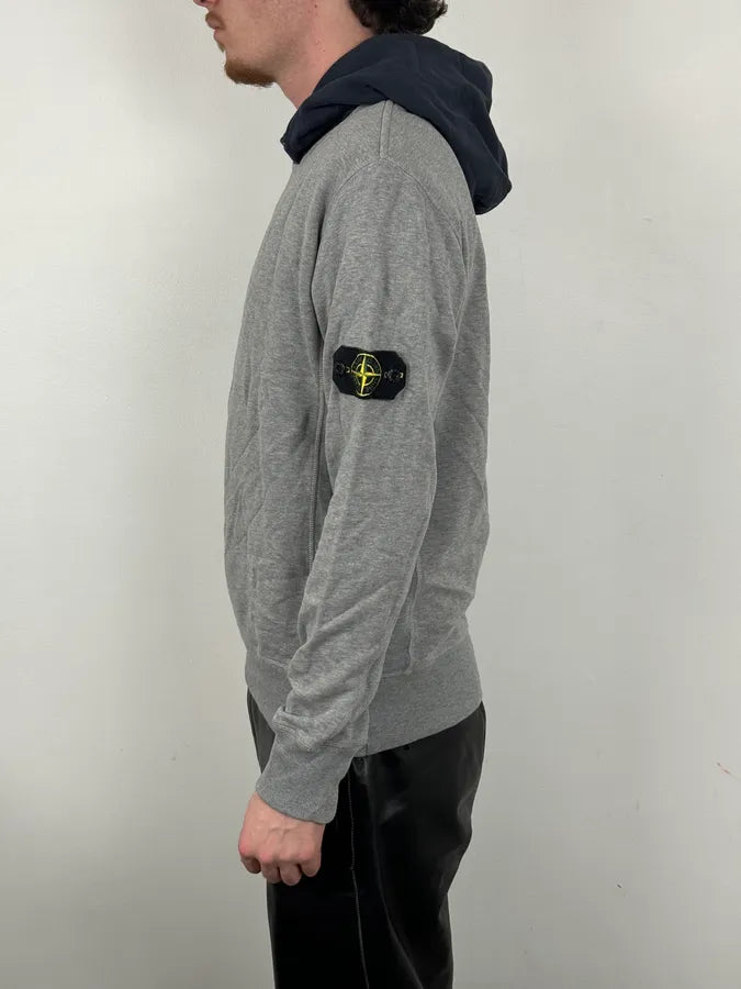 Stone Island Grey Hooded Sweater FDQtOvq 2