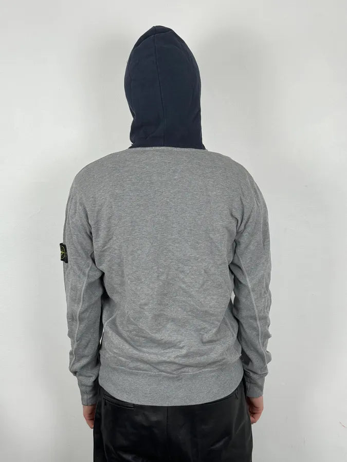 Stone Island Grey Hooded Sweater FDQtOvq 3
