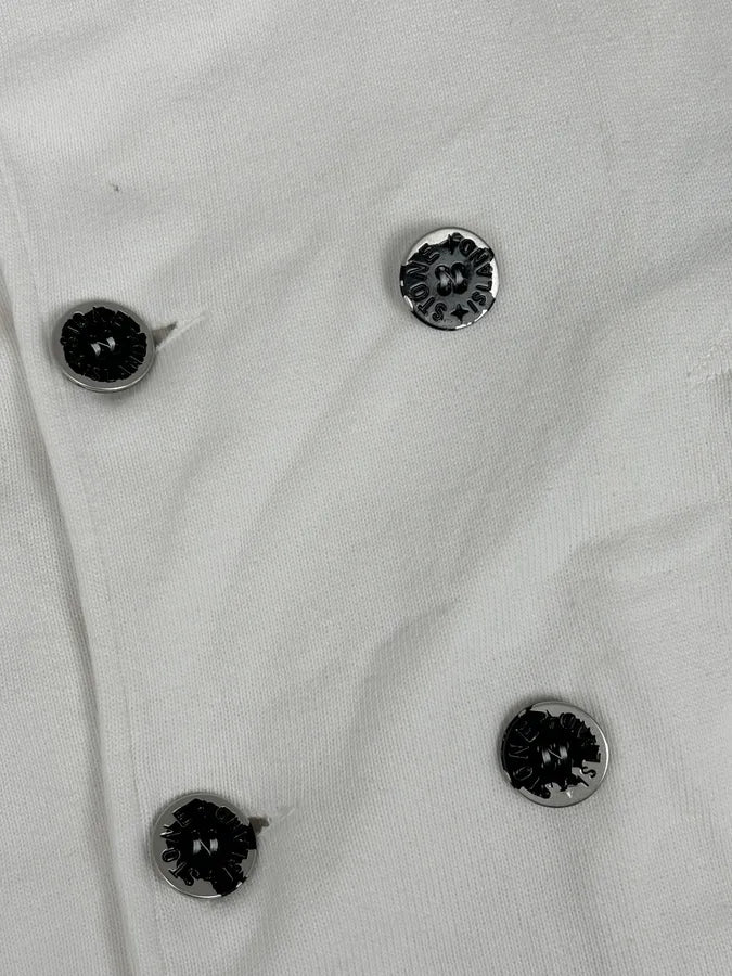 Stone Island White Double-Breasted Compass Patch Jacket gVFinTl 9