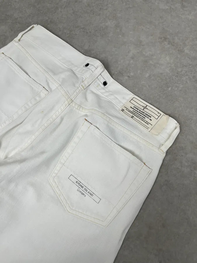 Stone Island White Denim Jeans OKkoYhj 8