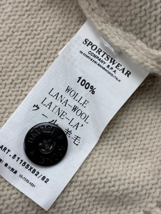 2000s Stone Island White Layered Wool Zip-up Sweater VQIndkc 11