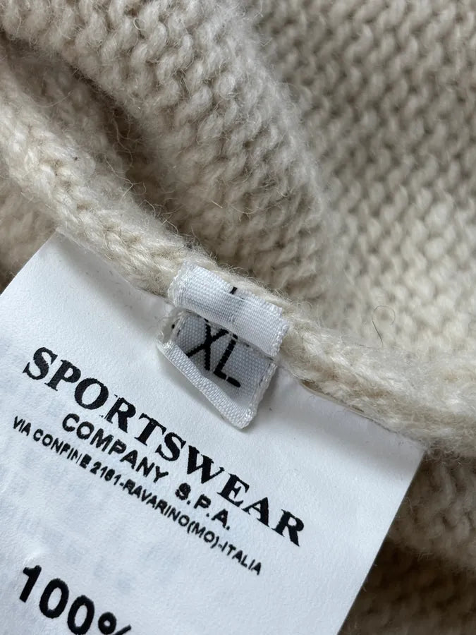2000s Stone Island White Layered Wool Zip-up Sweater VQIndkc 12